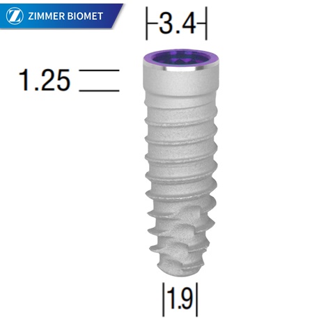 Zimmer Biomet 3i T3 Non- Platform Switched Tapered Implant 3.25mm